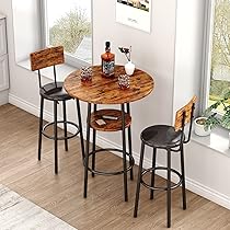 Amazon.com - KIVENJAJA 3-Piece Bar Table Set for 2, Small 2